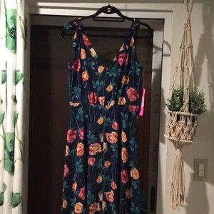 Betsy Johnson multi-color floral vintage dress